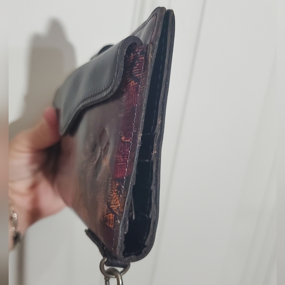 Patricia Nash Leather Valentia II Wallet Wristlet Vintage Floral Brocade EUC - Picture 6 of 16